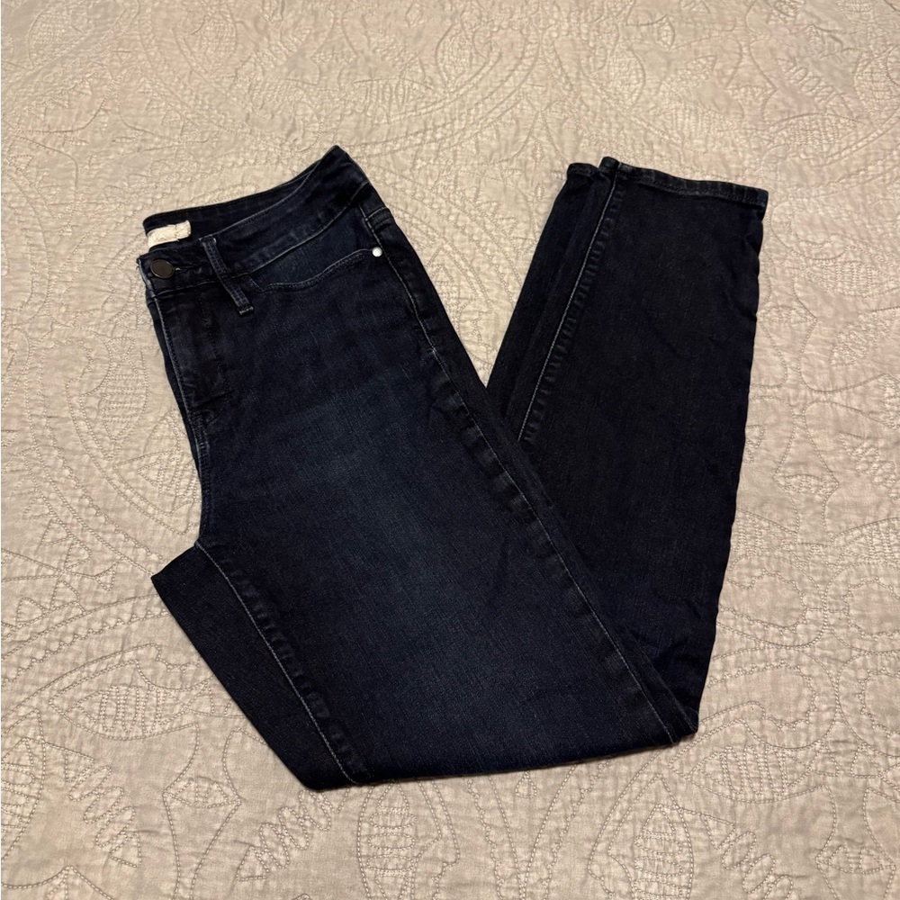 Athleta Sculptek Skinny Jeans Overdye Wash Like-New Size 8